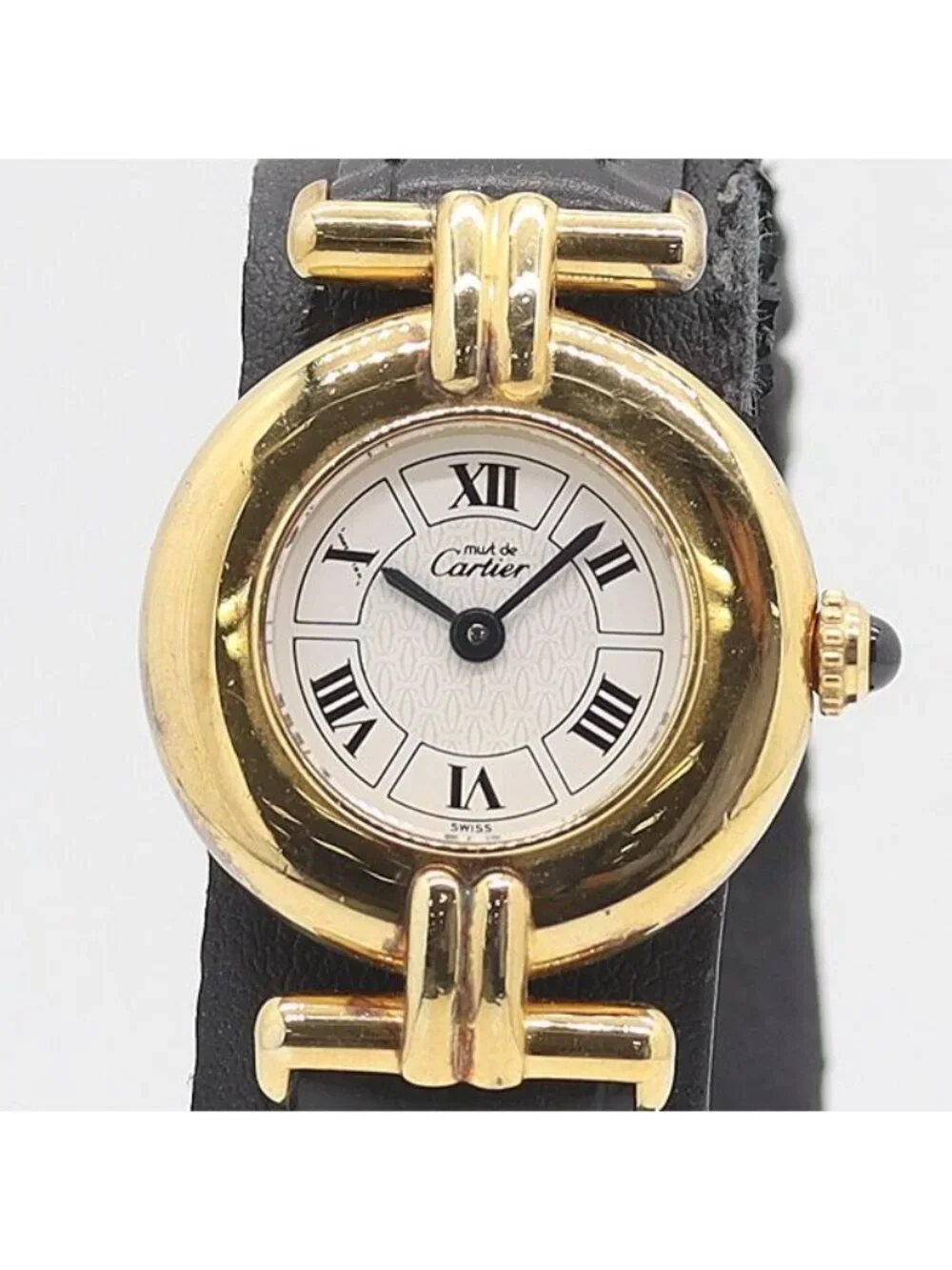 Cartier Must Colliese Quartz Logo Grammar Roman White Dial Watch Kzk
